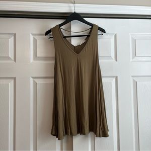 Green Flowy Tank Top